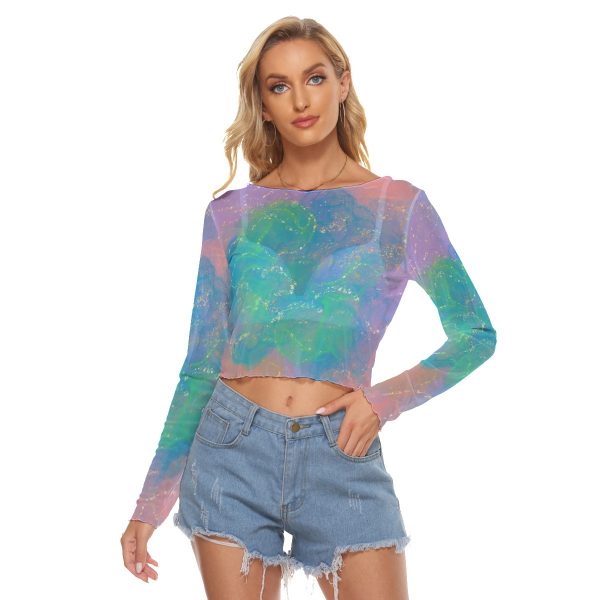 All-Over Print Women's Mesh Long Sleeves T-shirt