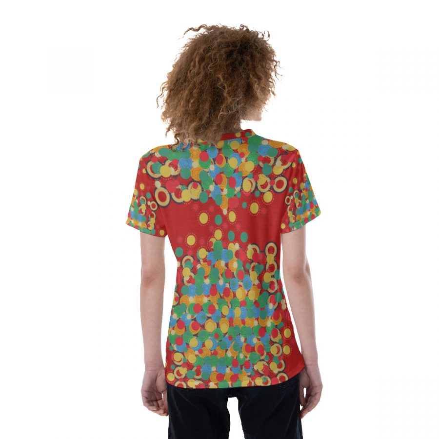 All-Over Print V-neck Women's T-shirt - Image 3