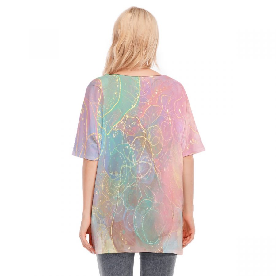All-Over Print Women's Bat Sleeves Blouse | 190GSM Cotton - Image 4