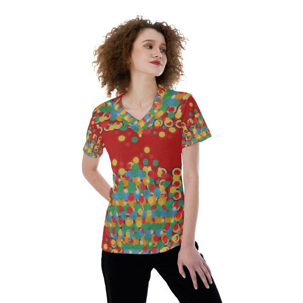 All-Over Print V-neck Women's T-shirt