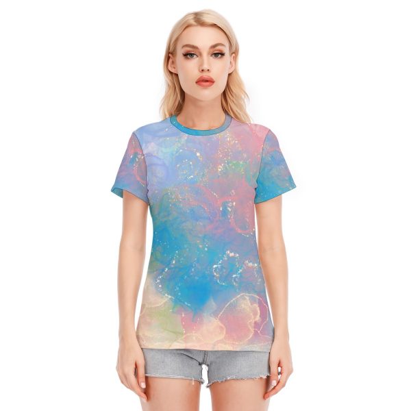 All-Over Print Women's Round Neck T-Shirt | 190GSM Cotton