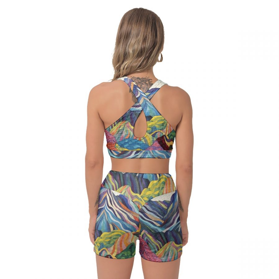 All-Over Print Women's Sports Bra Suit - Image 2