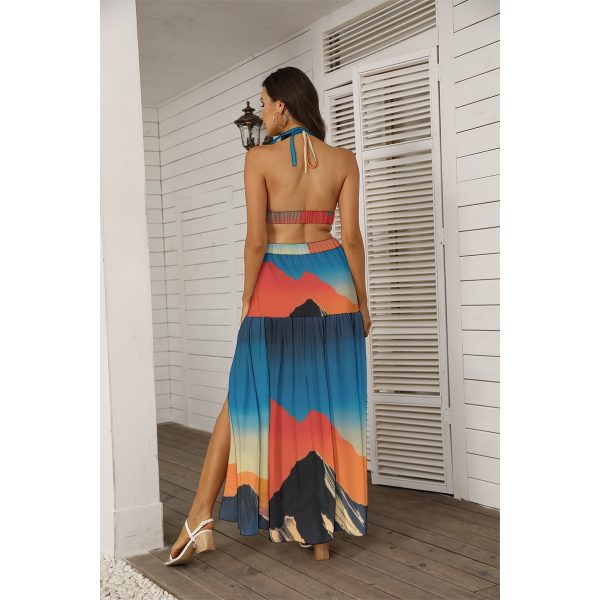 All-Over Print Women's Tie Back Wrap Dress