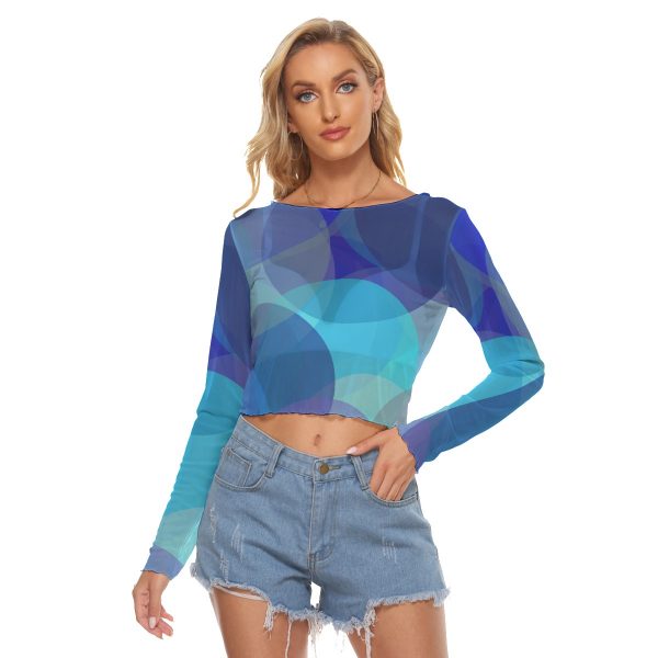 All-Over Print Women's Mesh Long Sleeves T-shirt