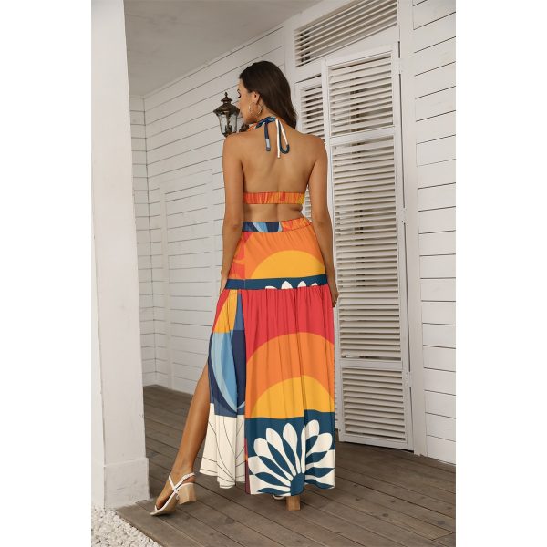 All-Over Print Women's Tie Back Wrap Dress