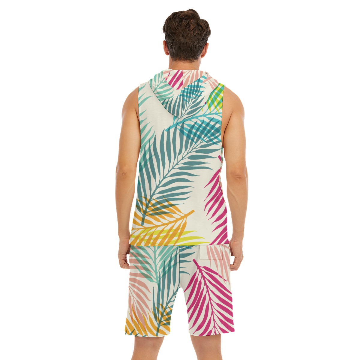 All-Over Print Men's Sleeveless Vest And Shorts Set