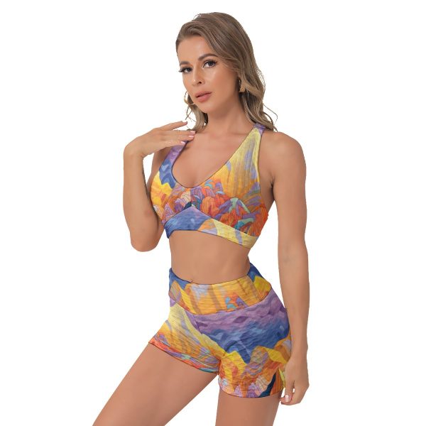 All-Over Print Women's Sports Bra Suit