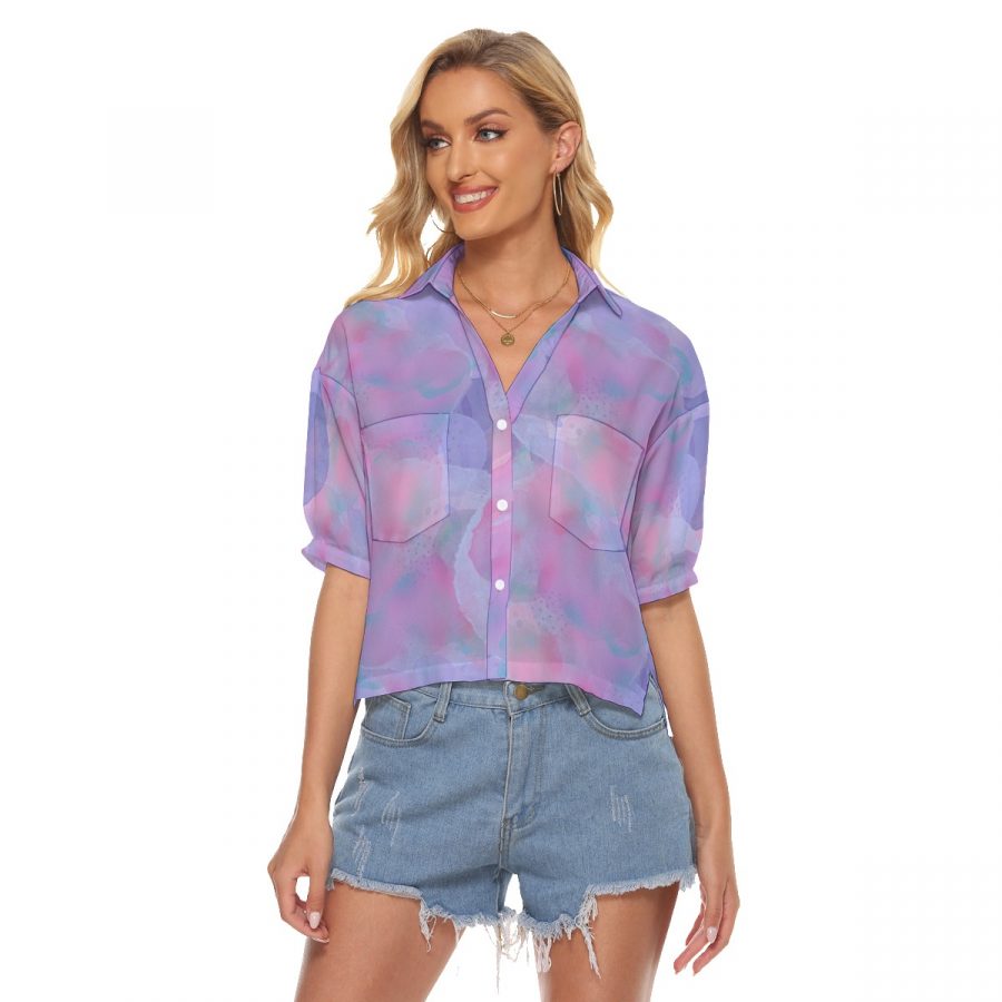 All-Over Print Women's V-neck Shirts