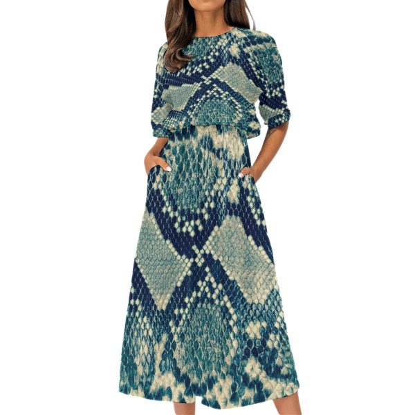 All-Over Print Women's Elastic Waist Dress