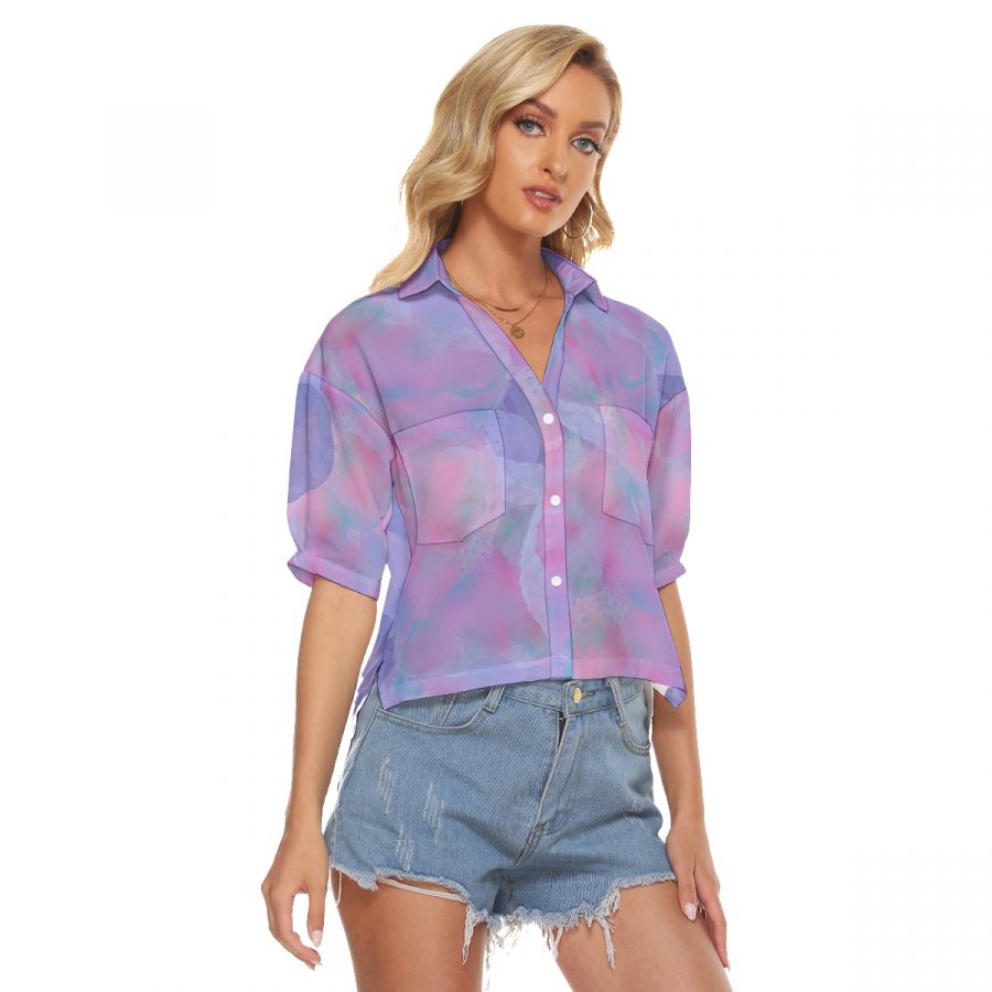 All-Over Print Women's V-neck Shirts - Image 3