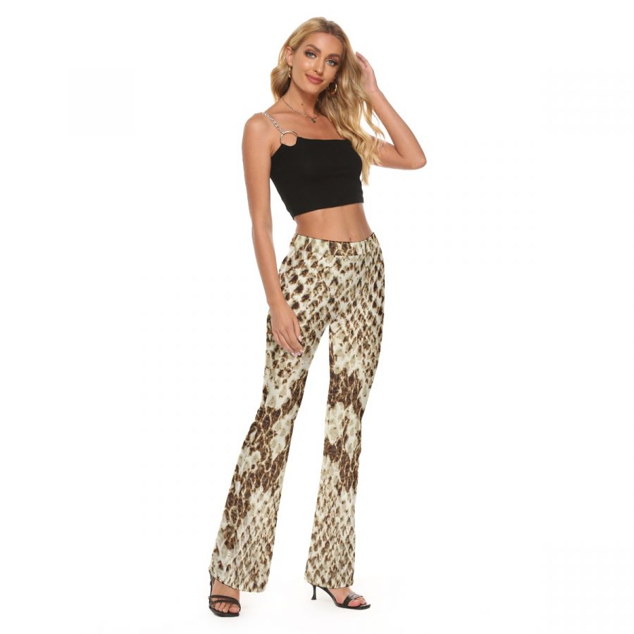 All-Over Print Women's Skinny Flare Pants - Image 2