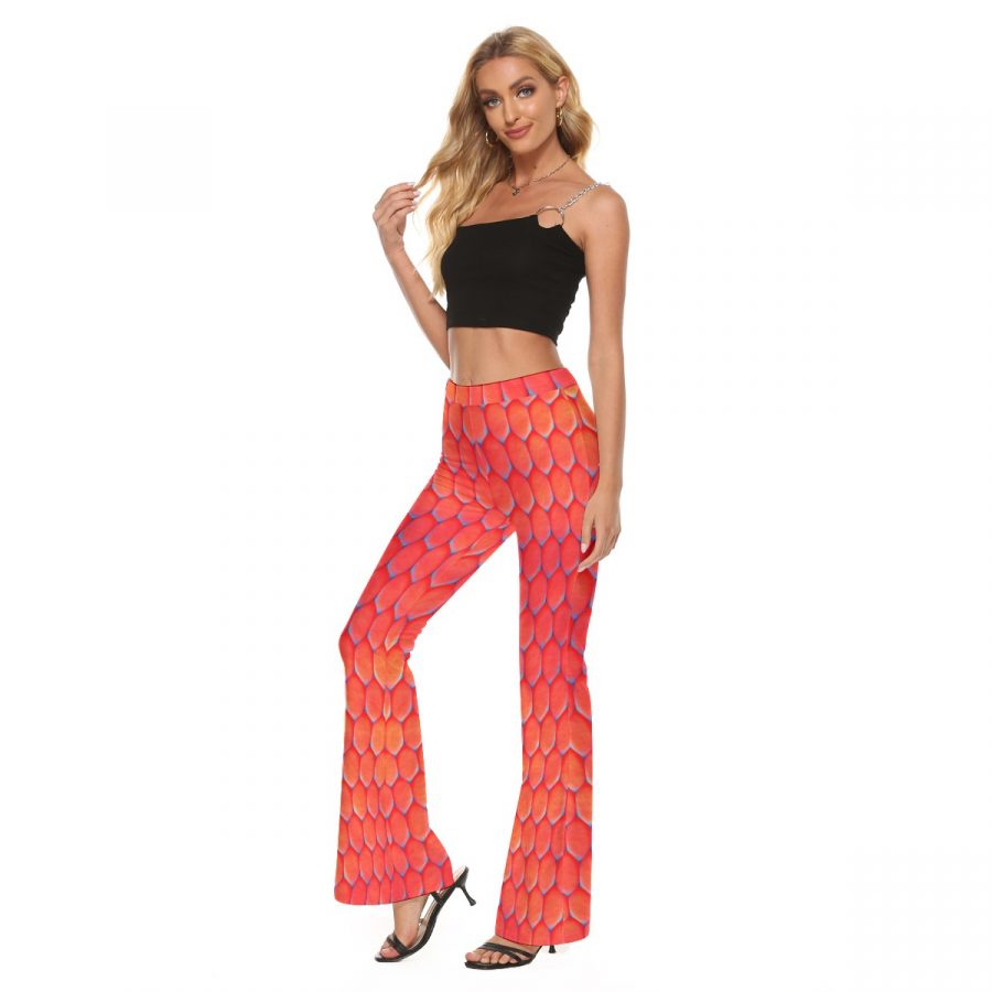 All-Over Print Women's Skinny Flare Pants - Image 3