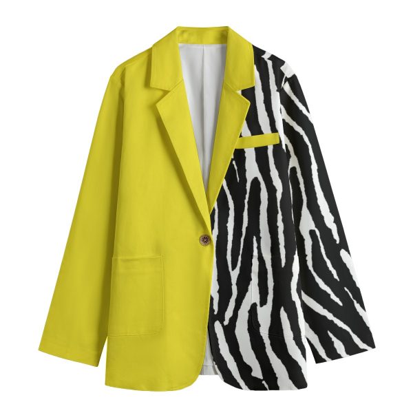 All-Over Print Women's Leisure Blazer | 245GSM Cotton