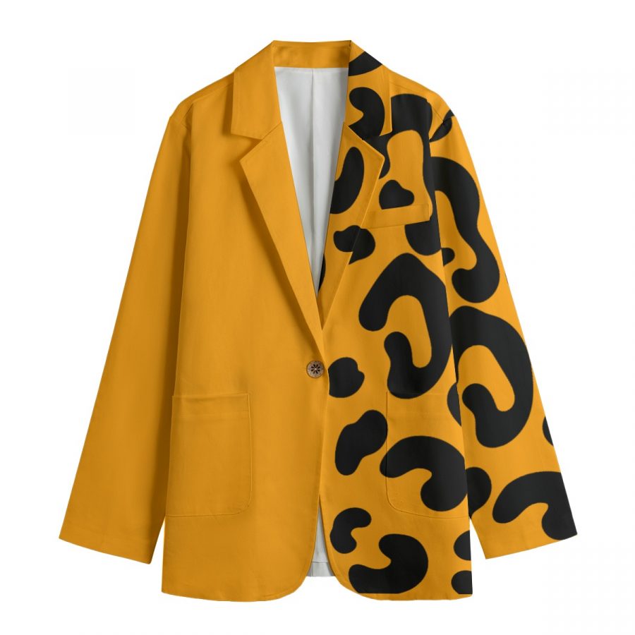 All-Over Print Women's Leisure Blazer | 245GSM Cotton