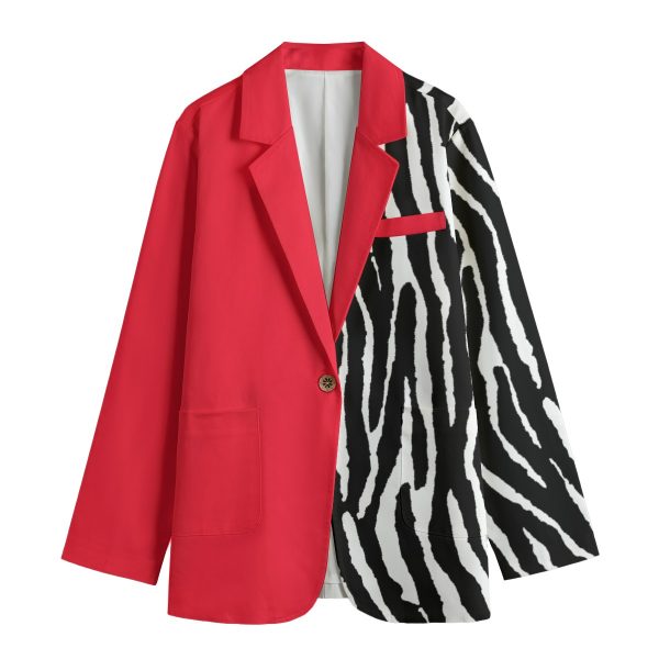 All-Over Print Women's Leisure Blazer | 245GSM Cotton