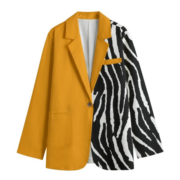 All-Over Print Women's Leisure Blazer | 245GSM Cotton