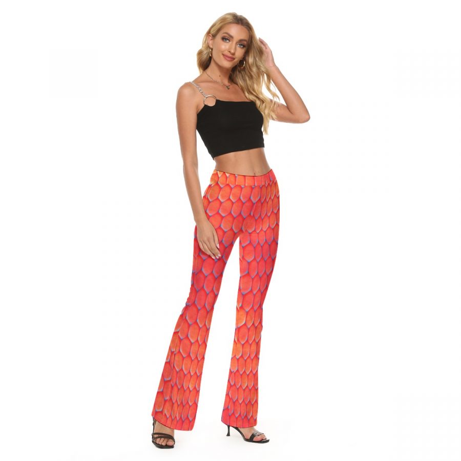 All-Over Print Women's Skinny Flare Pants - Image 2
