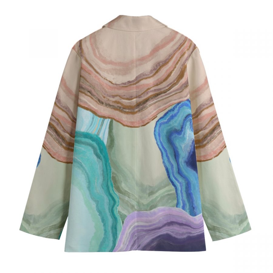 All-Over Print Women's Leisure Blazer | 245GSM Cotton - Image 2