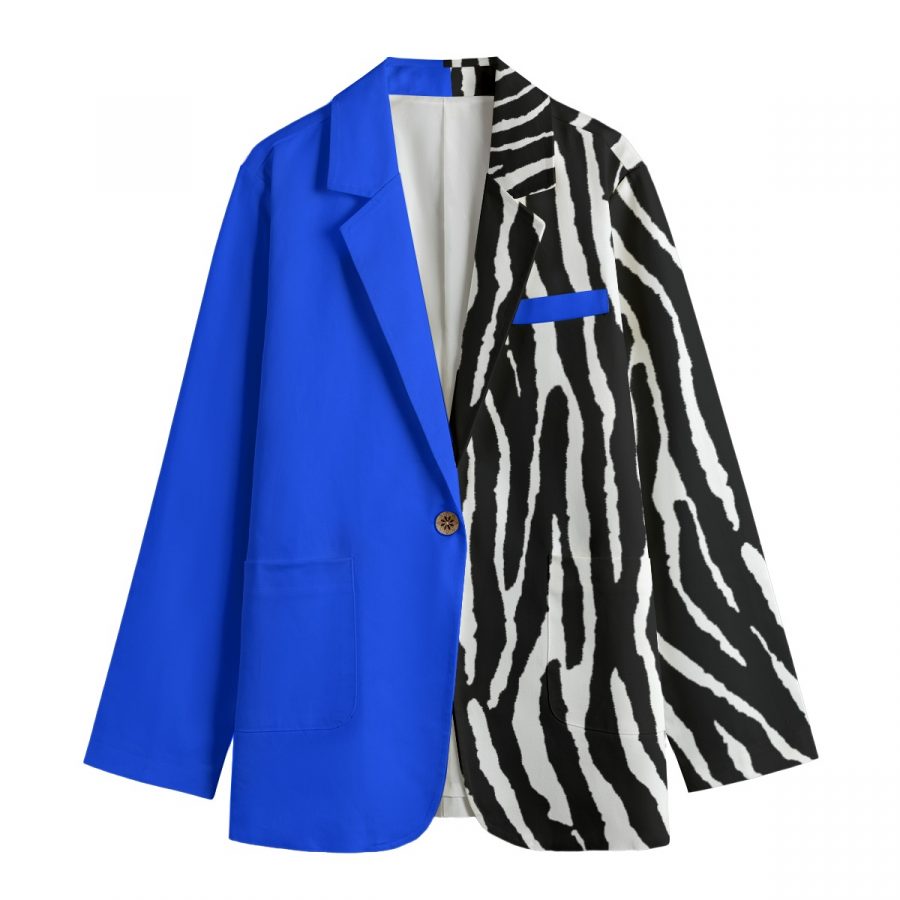 All-Over Print Women's Leisure Blazer | 245GSM Cotton