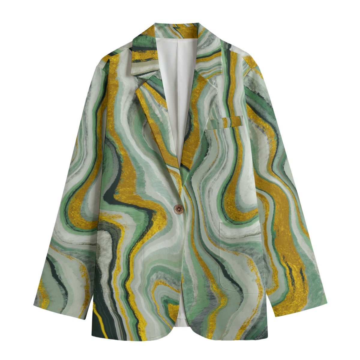 All-Over Print Women's Leisure Blazer | 245GSM Cotton