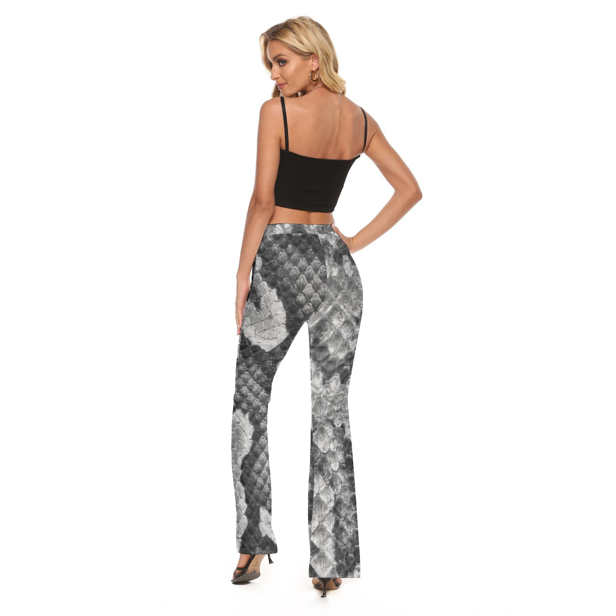 All-Over Print Women's Skinny Flare Pants - Image 2