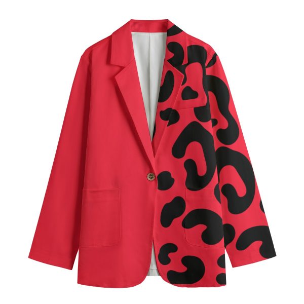 All-Over Print Women's Leisure Blazer | 245GSM Cotton