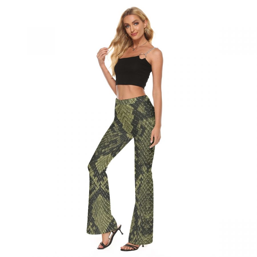 All-Over Print Women's Skinny Flare Pants - Image 3