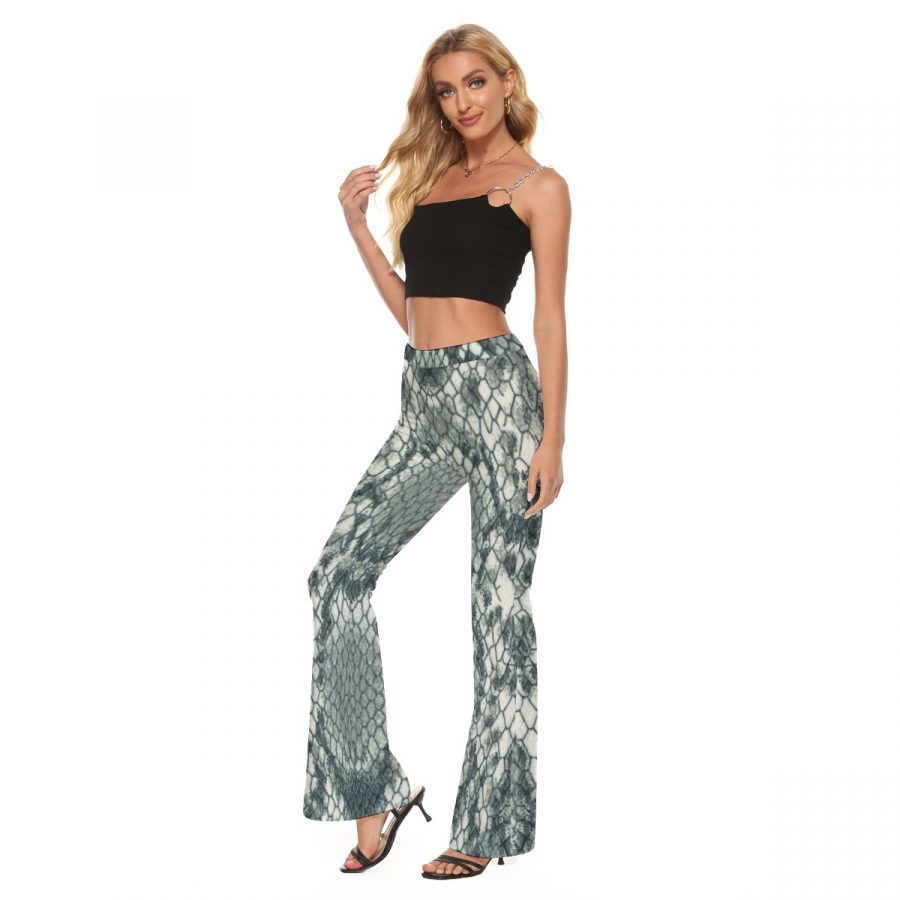 All-Over Print Women's Skinny Flare Pants - Image 3