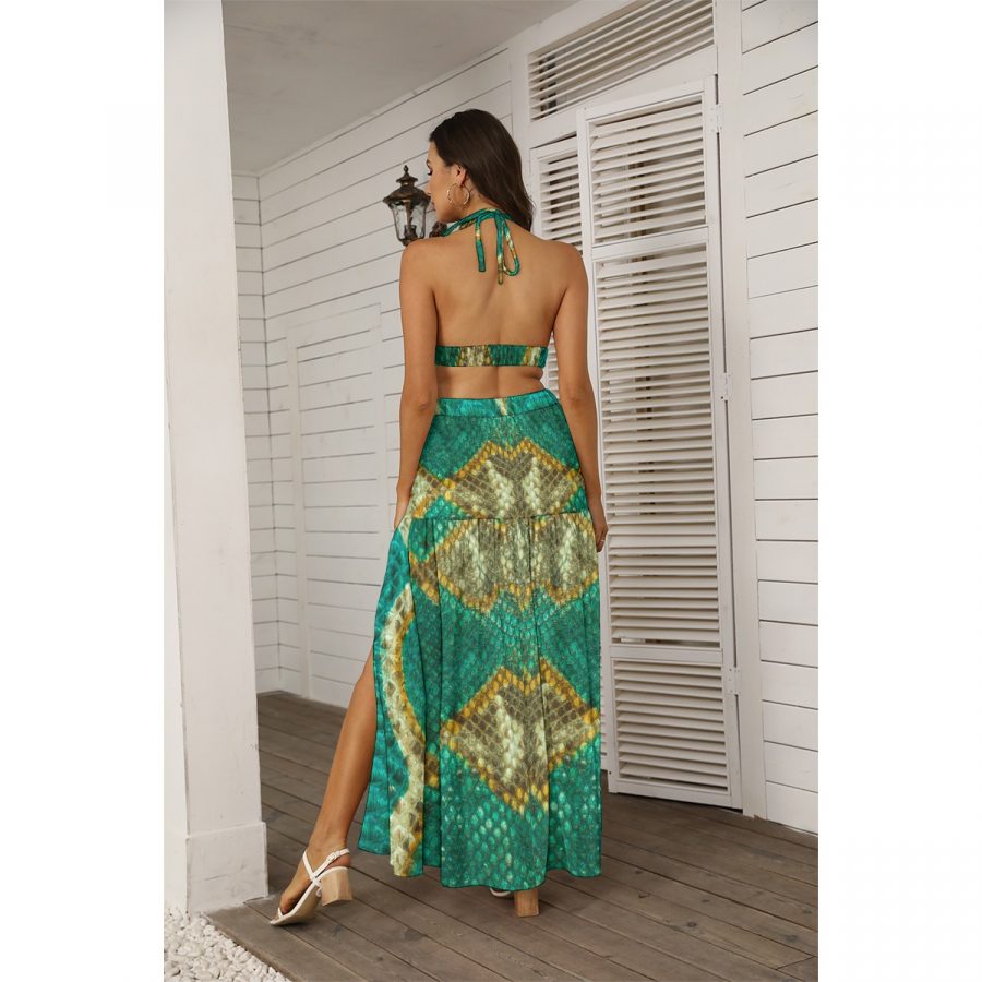 All-Over Print Women's Tie Back Wrap Dress - Image 3