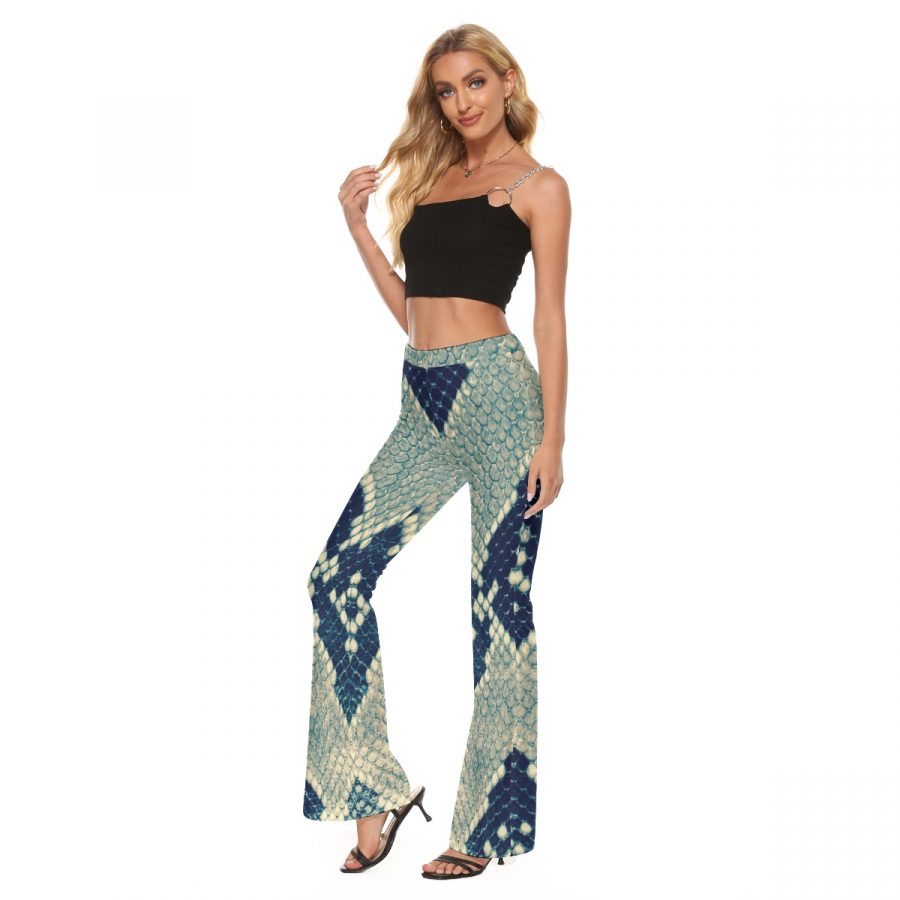 All-Over Print Women's Skinny Flare Pants - Image 3