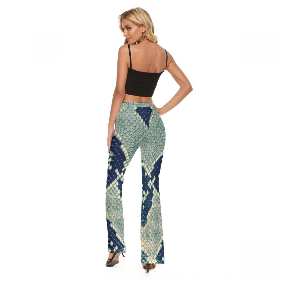 All-Over Print Women's Skinny Flare Pants - Image 4