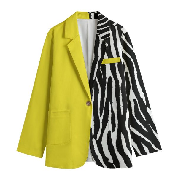All-Over Print Women's Leisure Blazer | 245GSM Cotton