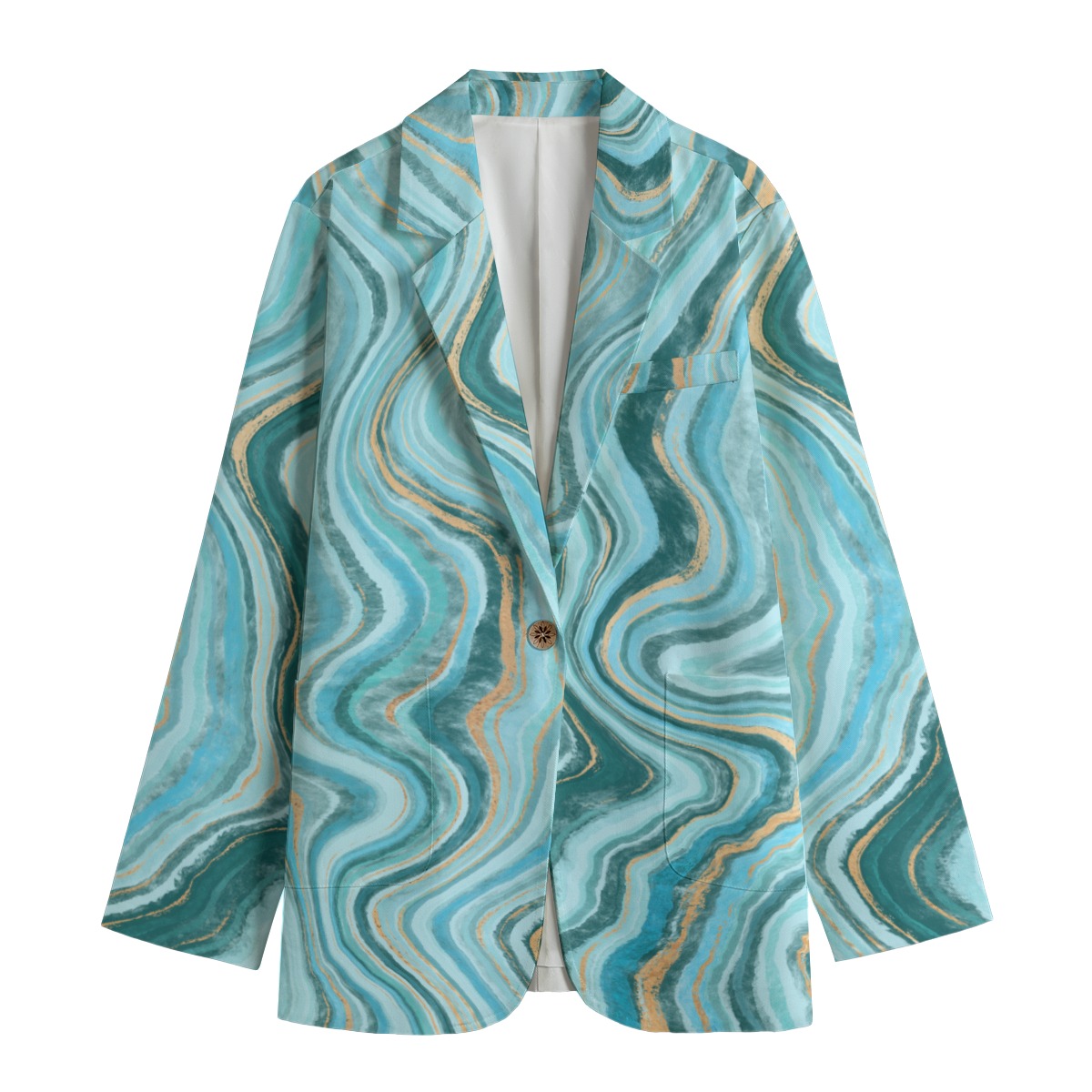 All-Over Print Women's Leisure Blazer | 245GSM Cotton