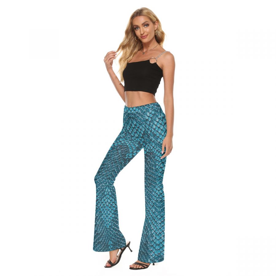 All-Over Print Women's Skinny Flare Pants - Image 3