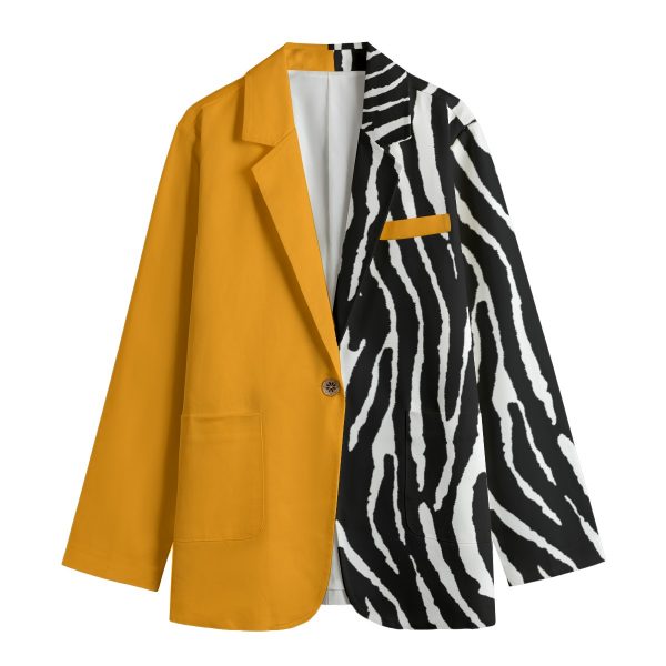 All-Over Print Women's Leisure Blazer | 245GSM Cotton