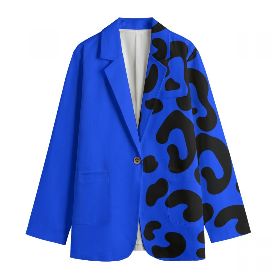 All-Over Print Women's Leisure Blazer | 245GSM Cotton