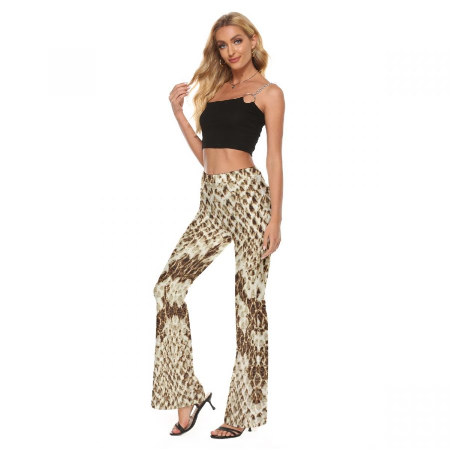 All-Over Print Women's Skinny Flare Pants - Image 3