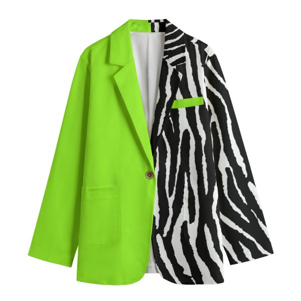 All-Over Print Women's Leisure Blazer | 245GSM Cotton