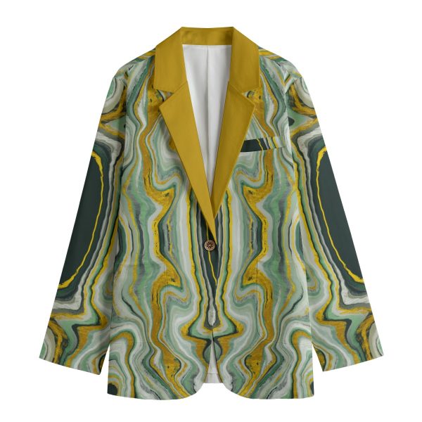 All-Over Print Women's Leisure Blazer | 245GSM Cotton