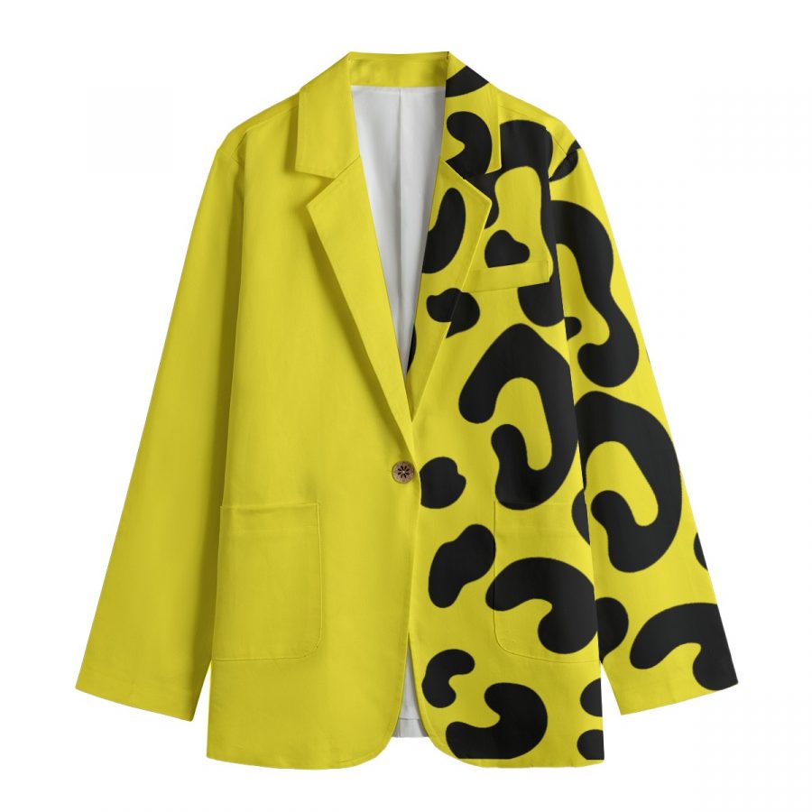 All-Over Print Women's Leisure Blazer | 245GSM Cotton