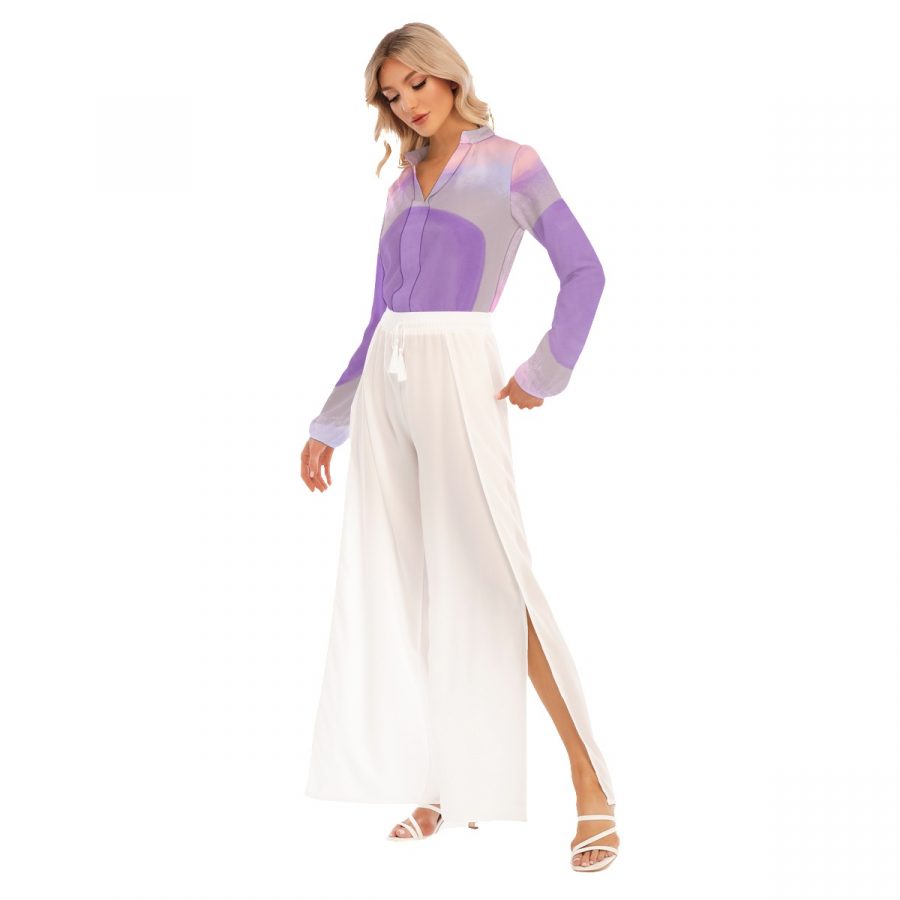 All-Over Print Women's V-neck Shirt - Image 3