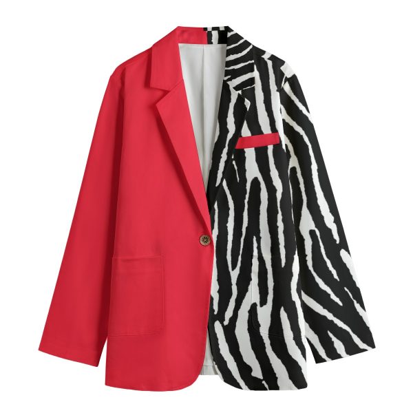 All-Over Print Women's Leisure Blazer | 245GSM Cotton