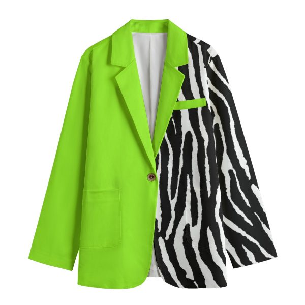 All-Over Print Women's Leisure Blazer | 245GSM Cotton