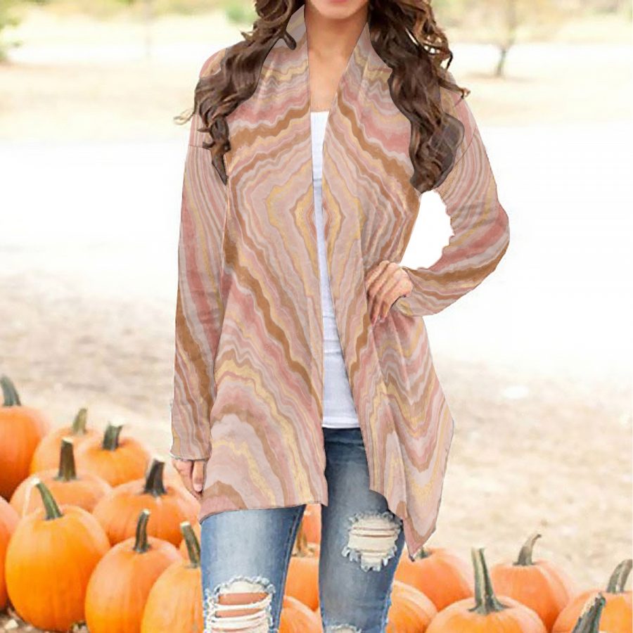 All-Over Print Women's Cardigan With Long Sleeve