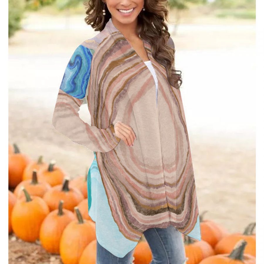All-Over Print Women's Cardigan With Long Sleeve - Image 2