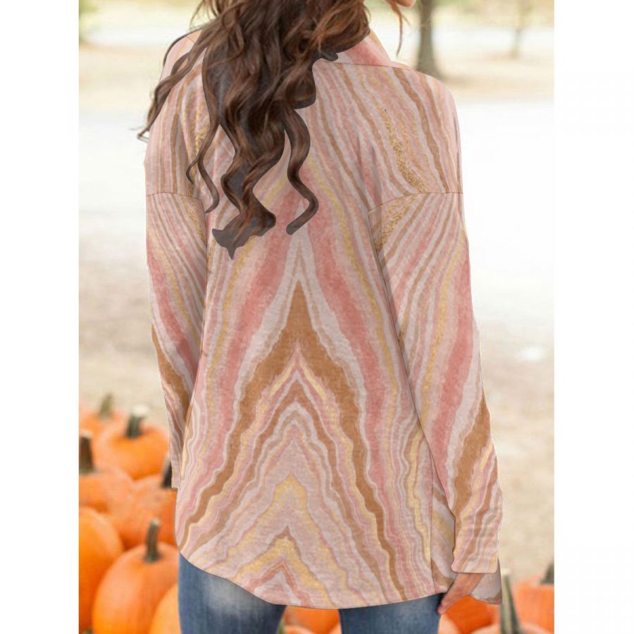 All-Over Print Women's Cardigan With Long Sleeve - Image 3