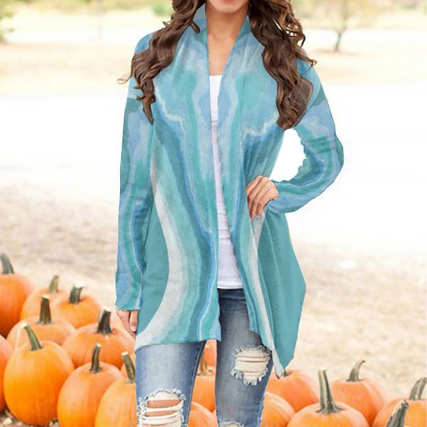 All-Over Print Women's Cardigan With Long Sleeve