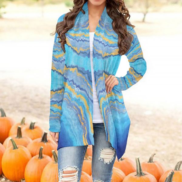 All-Over Print Women's Cardigan With Long Sleeve