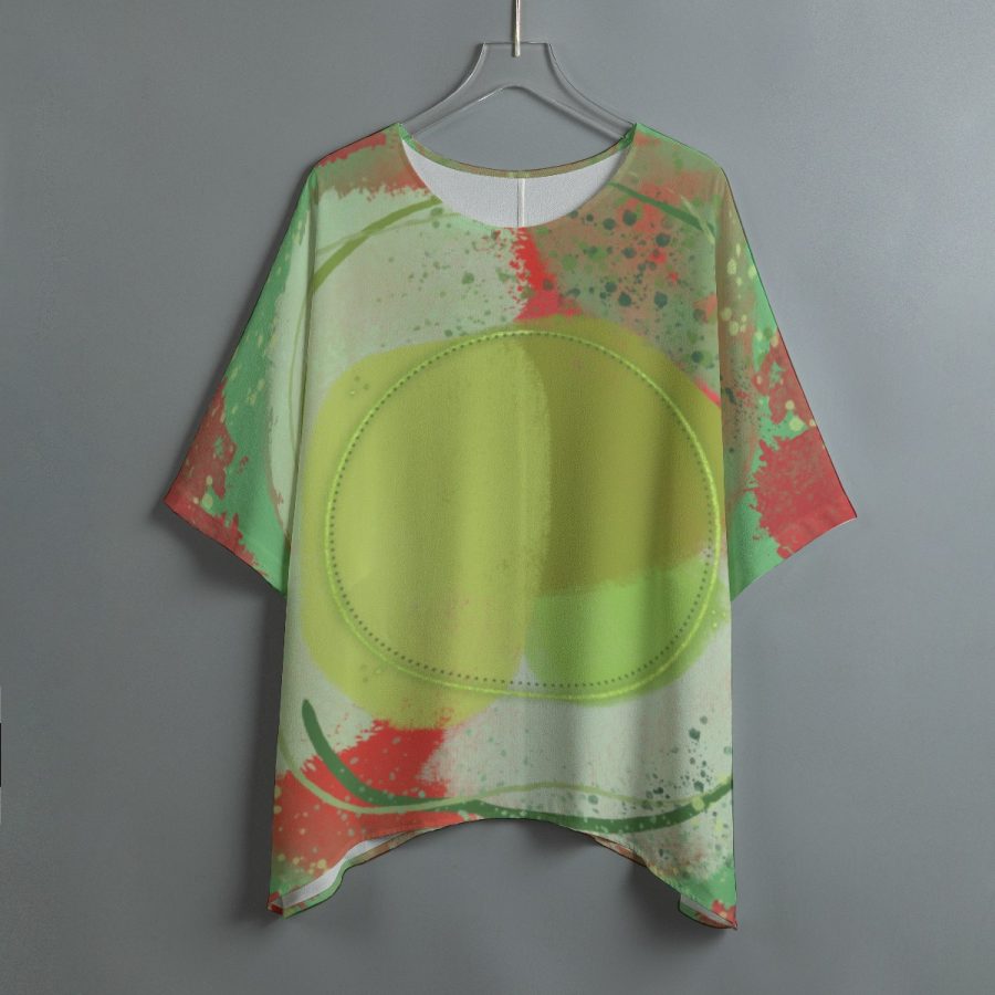 All-Over Print Women's Bat Sleeve Shirt - Image 2