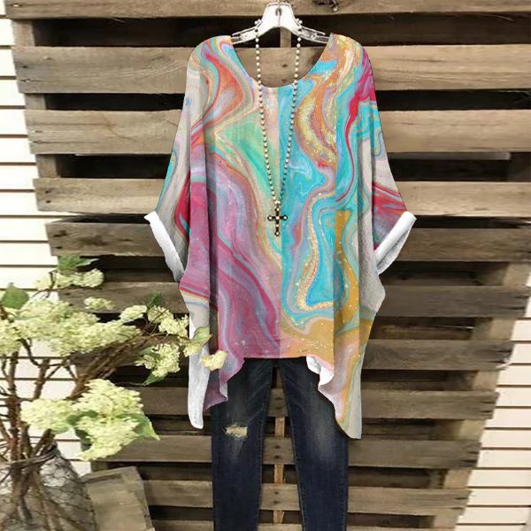 All-Over Print Women's Bat Sleeve Shirt